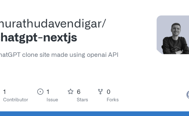 GitHub - Murathudavendigar/chatgpt-nextjs: ChatGPT Clone Site Made Using Openai API