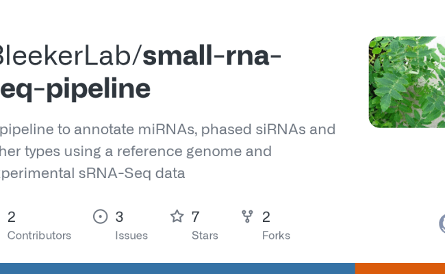 GitHub - BleekerLab/small-rna-seq-pipeline: A Pipeline To Annotate MiRNAs, Phased SiRNAs And ...