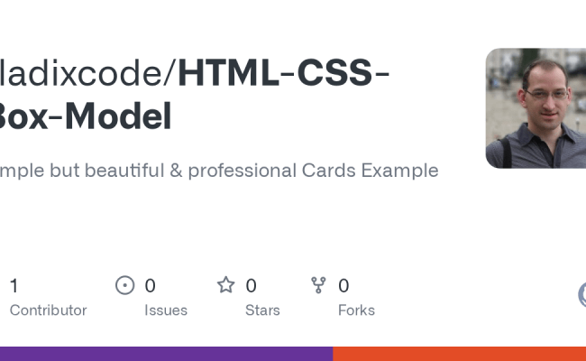 GitHub - Vladixcode/HTML-CSS-Box-Model: Simple But Beautiful ...