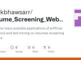 Github Palakbhawsarr Resume Screening Web App Using Python One Of