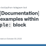 [Documentation] Link To Examples Within A `Example:` Block · Issue ...