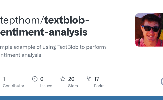 GitHub - Stepthom/textblob-sentiment-analysis: Simple Example Of Using ...
