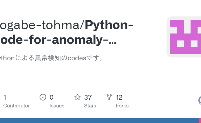 GitHub - Sogabe-tohma/Python-code-for-anomaly-detection: Pythonによる異常検知の ...