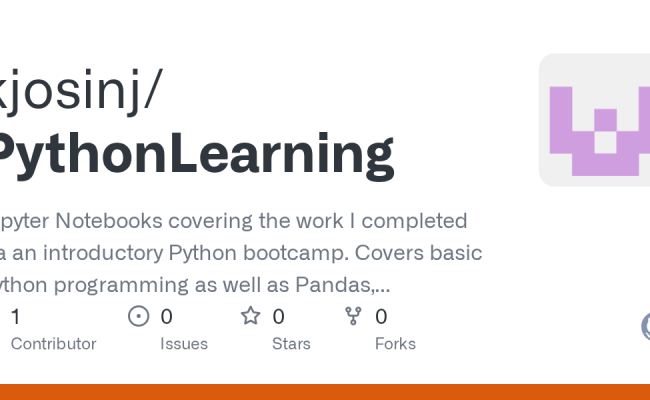 GitHub - Kjosinj/PythonLearning: Jupyter Notebooks Covering The Work I ...
