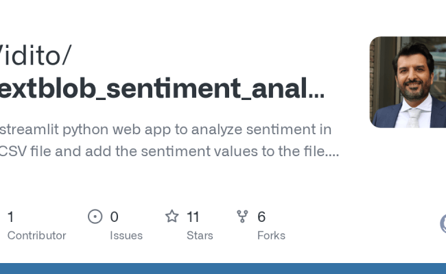 GitHub - Vidito/textblob_sentiment_analysis: A Streamlit Python Web App ...