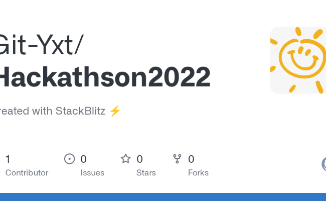 GitHub - Git-Yxt/Hackathson2022: Created With StackBlitz ⚡️