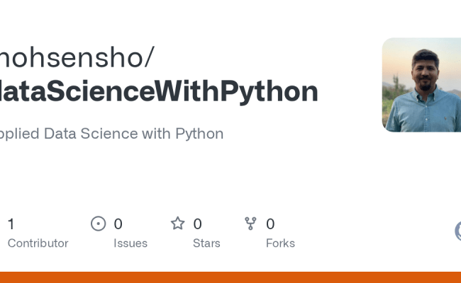 GitHub - Mohsensho/dataScienceWithPython: Applied Data Science With Python