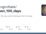 Github Codinginitiate Python 100 Days This Is A 100 Day Code
