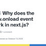 Why Does The Window.onload Event Not Work In Next.js? · Vercel Next.js ...