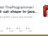 Github Daniel Theprogrammer Print Cat Shape In Java Using Functions