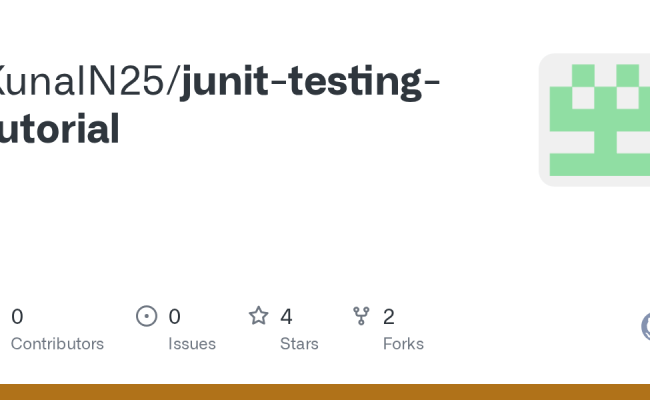 GitHub - KunalN25/junit-testing-tutorial