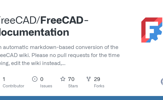 GitHub - FreeCAD/FreeCAD-documentation: An Automatic Markdown-based ...