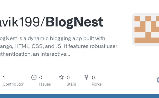 GitHub - Avik199/BlogNest: BlogNest Is A Dynamic Blogging App Built ...