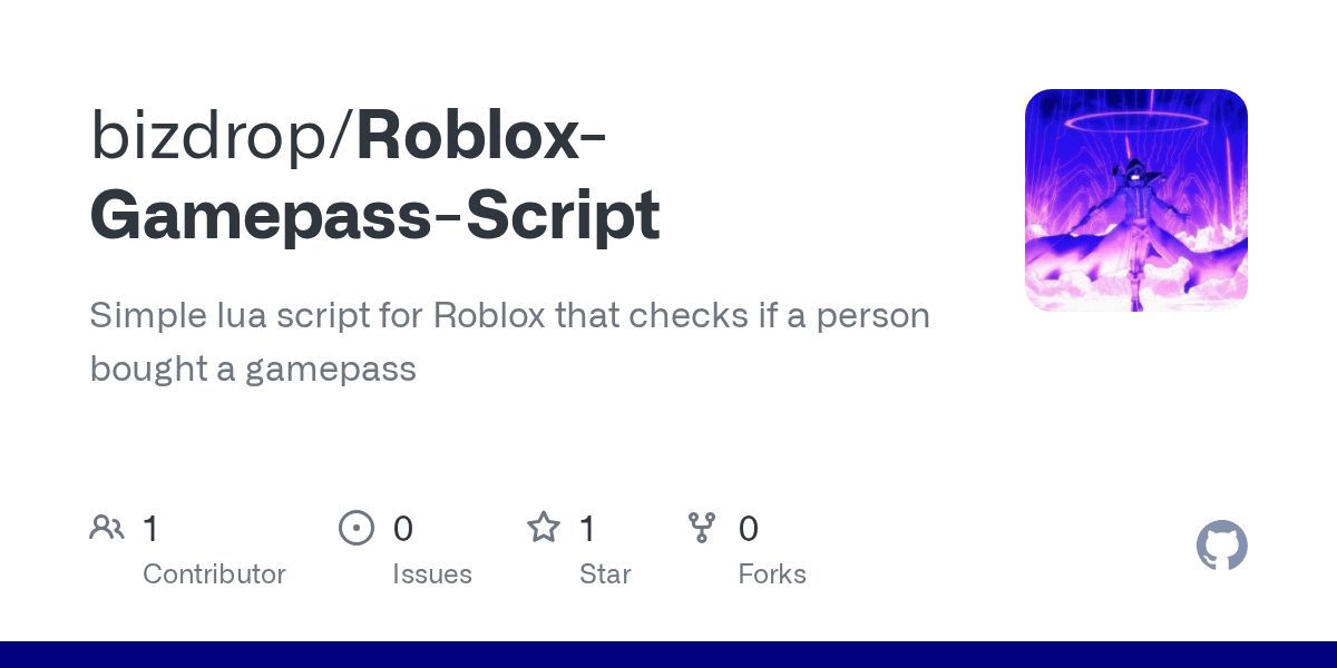 Roblox Gamepass Script Gamepass Lua At Master Bizdrop Roblox Gamepass Roblox Gamepass Script