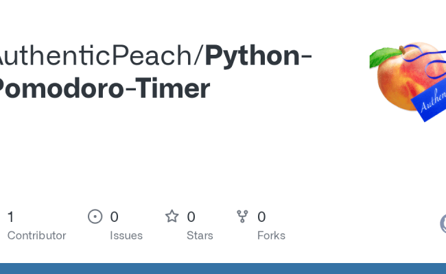 GitHub - AuthenticPeach/Python-Pomodoro-Timer