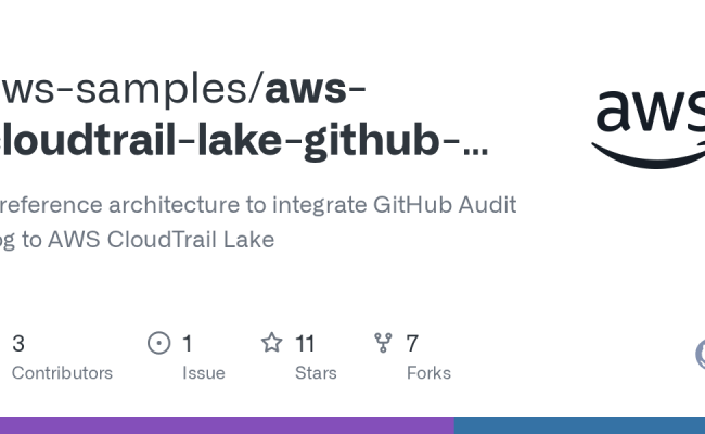 GitHub - Aws-samples/aws-cloudtrail-lake-github-audit-log: A Reference ...