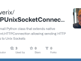 Github Marverix Httpunixsocketconnection Really Small Python Class
