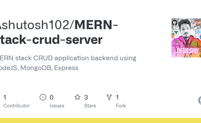 GitHub - Ashutosh102/MERN-stack-crud-server: MERN Stack CRUD ...