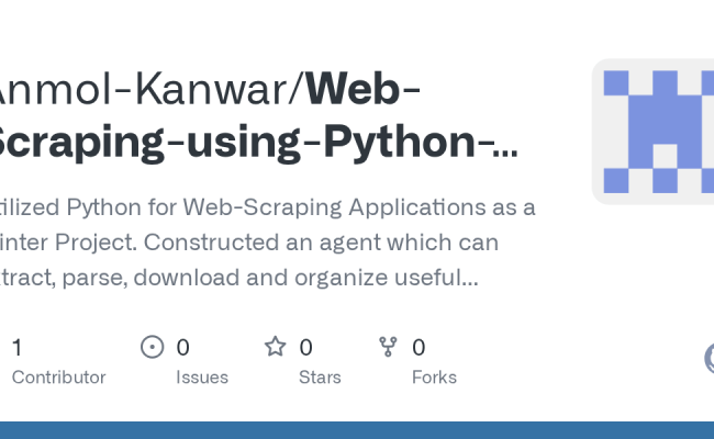 GitHub - Anmol-Kanwar/Web-Scraping-using-Python---Web-Scrapping ...