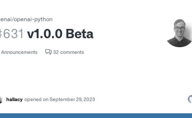 V1.0.0 Beta · Openai Openai-python · Discussion #631 · GitHub