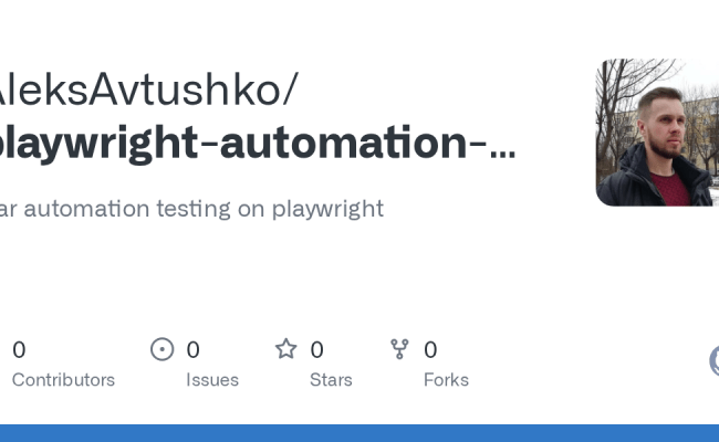 GitHub - AleksAvtushko/playwright-automation-framework: Lear Automation ...