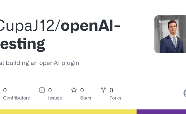 GitHub - CupaJ12/openAI-testing: Test Building An OpenAI Plugin