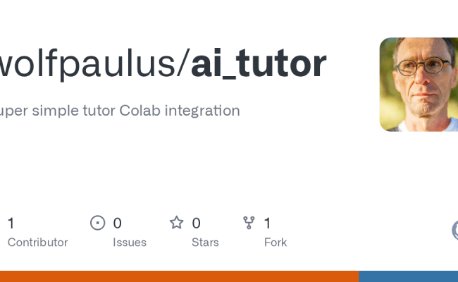 GitHub - Wolfpaulus/ai_tutor: Super Simple Tutor Colab Integration