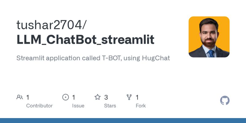 Github Tushar2704 Llm Chatbot Streamlit Streamlit Application Called T Bot Using Hugchat - Download Professional Sunset Art | 8K
