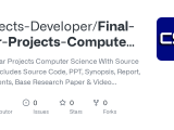 Github Projects Developer Final Year Projects Computer Science With