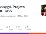 Github Alissonpgd Projeto Html Css Projeto Criado Apenas Com Html E Css