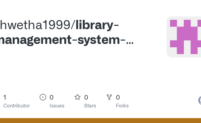GitHub - Shwetha1999/library-management-system-project