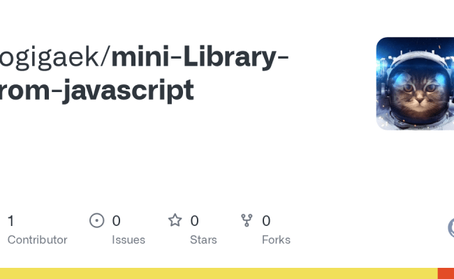 GitHub - Yogigaek/mini-Library-from-javascript