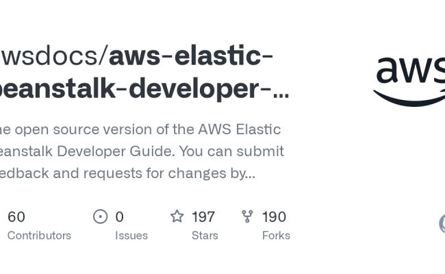 GitHub - Awsdocs/aws-elastic-beanstalk-developer-guide: The Open Source ...