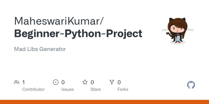 Github Ninewonders Python Mad Libs Little Beginner Project To Learn - Amazing Mobile Minimal Images | Free Download