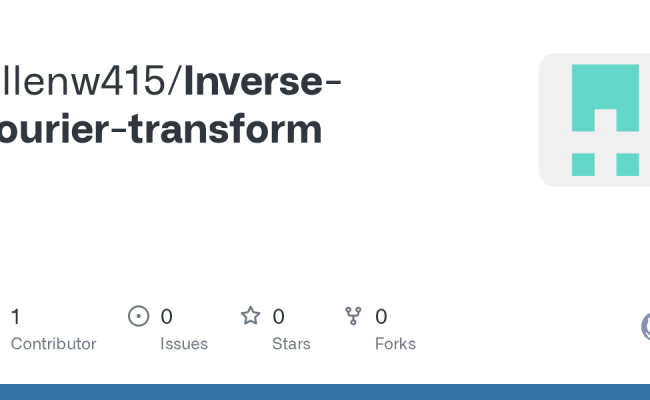 GitHub - Allenw415/Inverse-fourier-transform