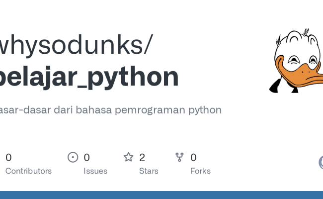 GitHub - Whysodunks/belajar_python: Dasar-dasar Dari Bahasa Pemrograman ...