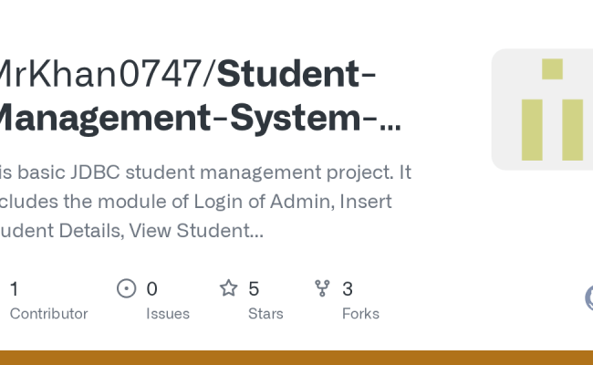 GitHub - MrKhan0747/Student-Management-System-Java-Project: It Is Basic ...