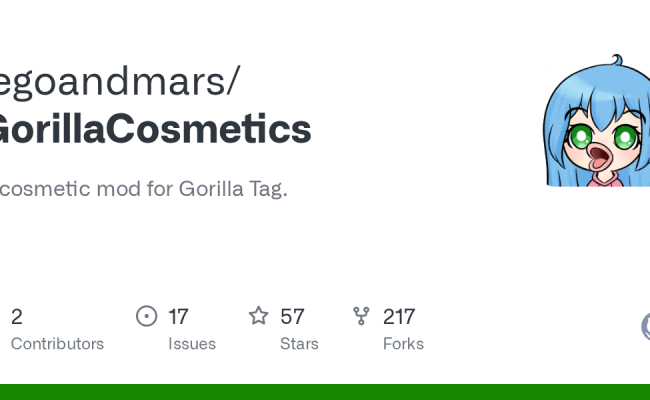 GitHub - Legoandmars/GorillaCosmetics: A Cosmetic Mod For Gorilla Tag.