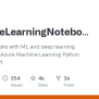 GitHub - Azure/MachineLearningNotebooks: Python Notebooks With ML And ...