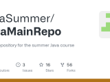 Github Javasummer Javamainrepo Main Repository For The Summer Java