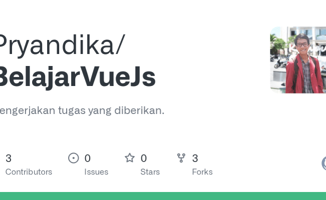 GitHub - Pryandika/BelajarVueJs: Mengerjakan Tugas Yang Diberikan.