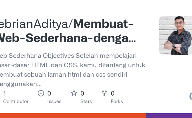 GitHub - FebrianAditya/Membuat-Web-Sederhana-dengan-HTML-dan-CSS: Web ...