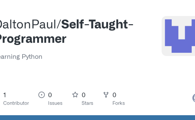 GitHub - DaltonPaul/Self-Taught-Programmer: Learning Python