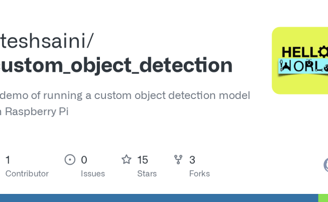 GitHub - Jiteshsaini/custom_object_detection: A Demo Of Running A ...