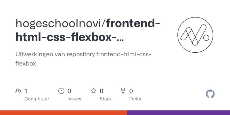 Github Hogeschoolnovi Frontend Html Css Flexbox Uitwerkingen - HD City Pictures for Desktop
