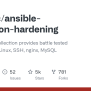 GitHub - Dev-sec/ansible-collection-hardening: This Ansible Collection ...