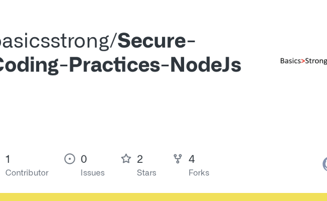 GitHub - Basicsstrong/Secure-Coding-Practices-NodeJs