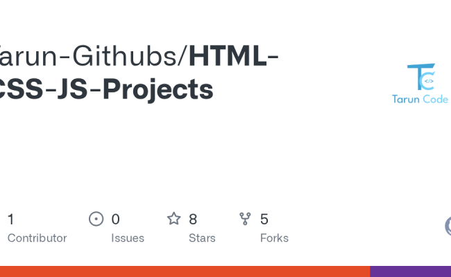 GitHub - Tarun-Githubs/HTML-CSS-JS-Projects
