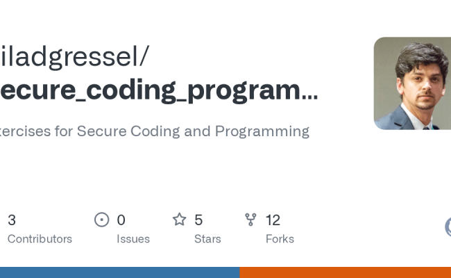 GitHub - Giladgressel/secure_coding_programming_exercises: Exercises ...