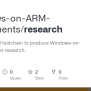 GitHub - Windows-on-ARM-Experiments/research: Using The GNU Toolchain ...